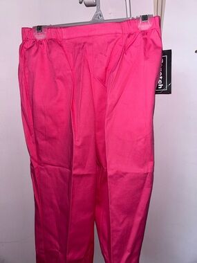 Hot Pink Elastic Waist Pants by Southern Lady